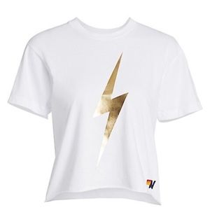 Aviator Nation Bolt Crop Tee